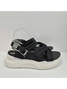 UGG La Sun Women's Black Platform Sandals S/N 1125101 US Size 9.5